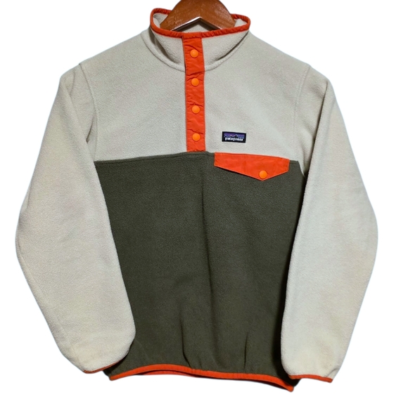 Patagonia Lightweight Synchilla Snap-T Pullover Light Bog Size Medium (10) - Picture 1 of 3